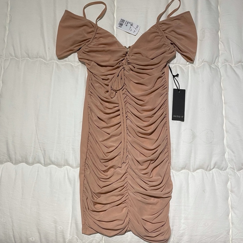 Forever 21 ruched front mini dress. NWT